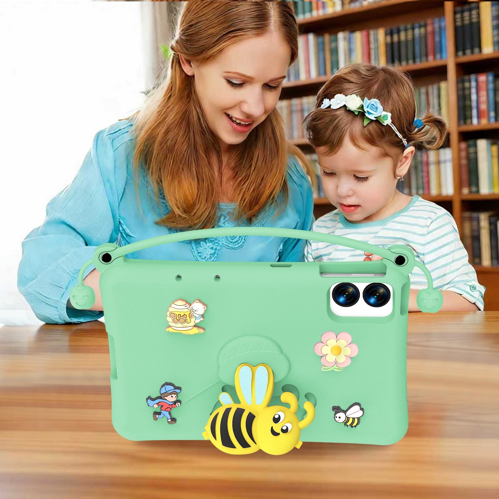 Light Cyan-Shockproof Kids Case for Redmi PAD
