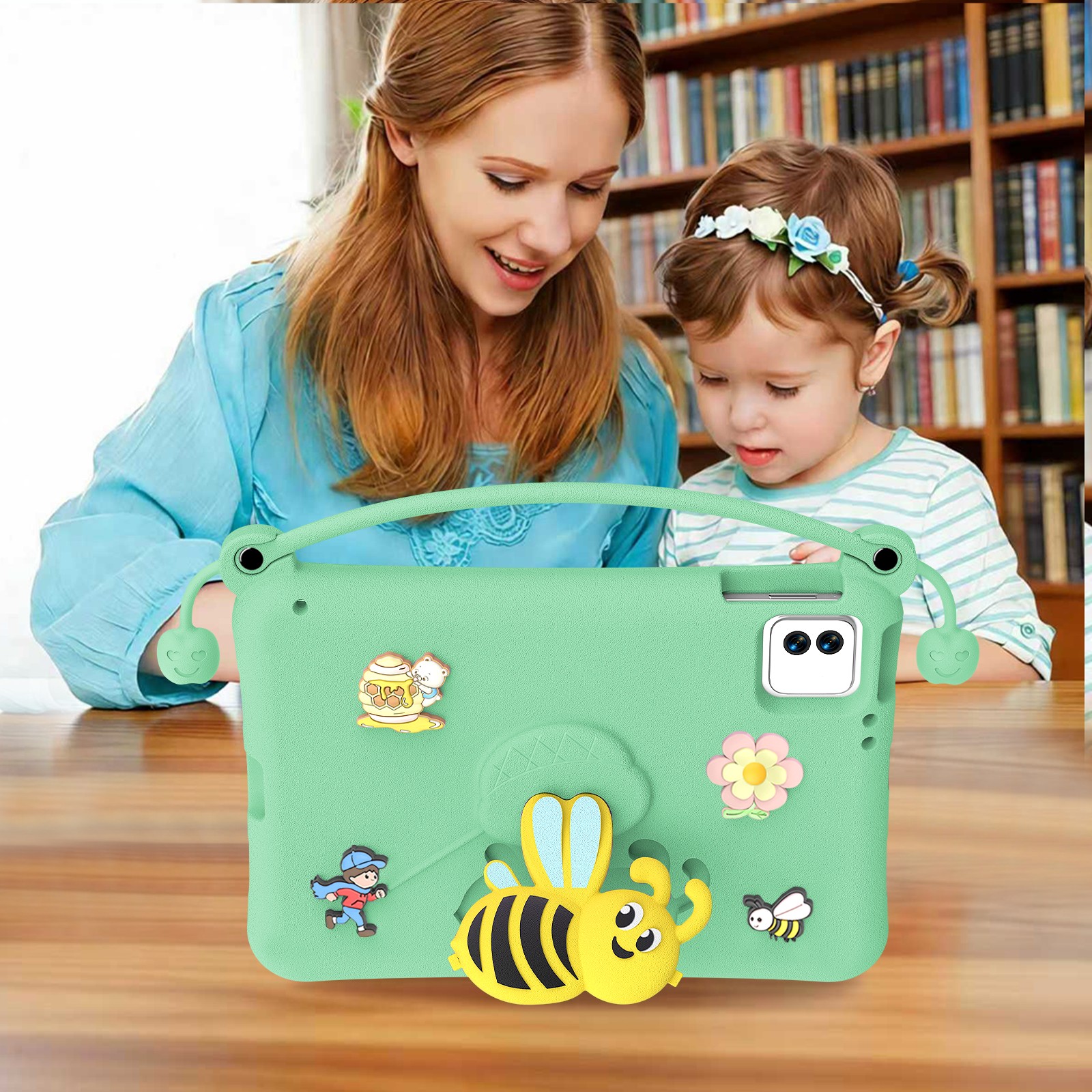 Light Cyan-Xiaomi Pad kids cartoon tablet case