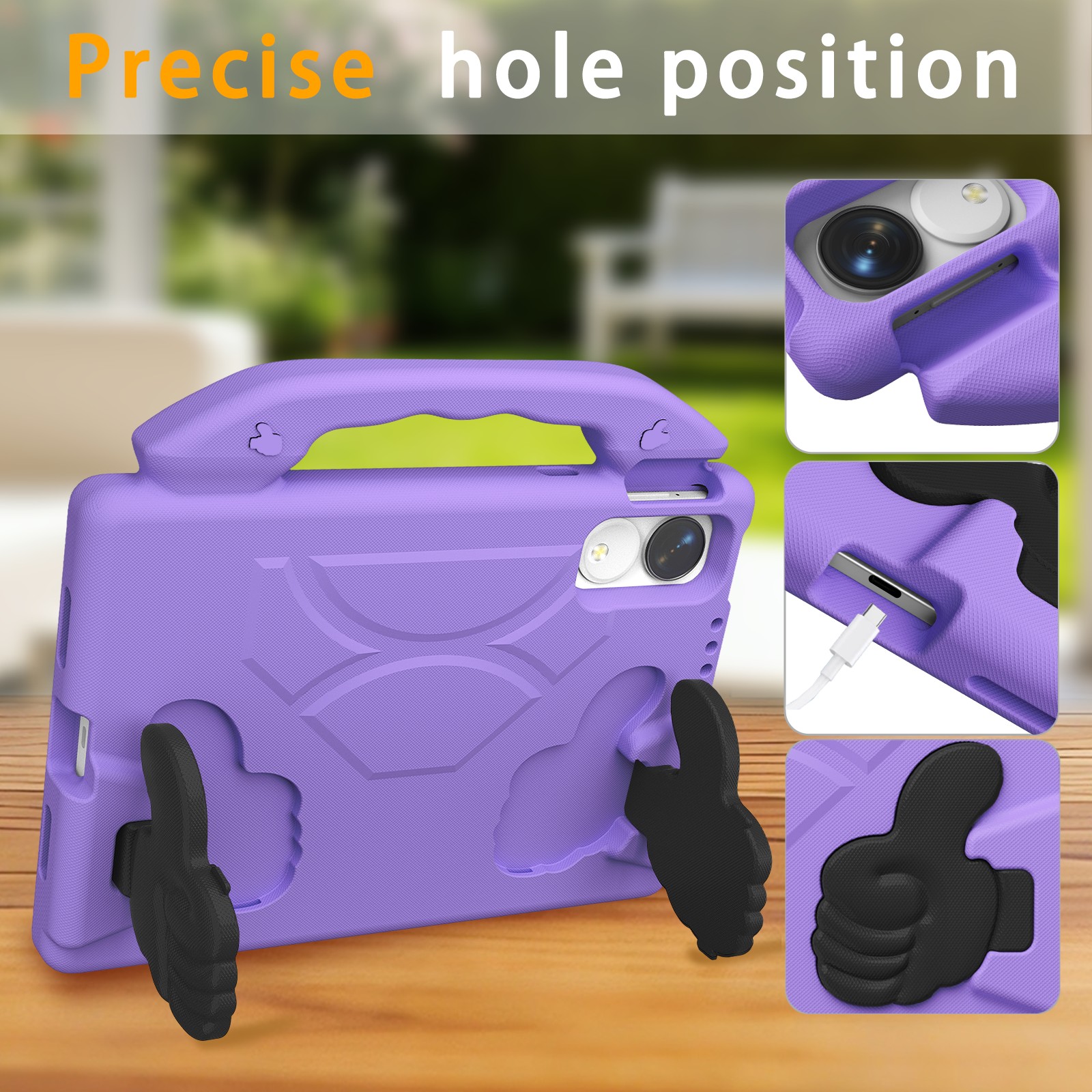 light purple- Honor PAD V9 EVA Handle Stand Cove