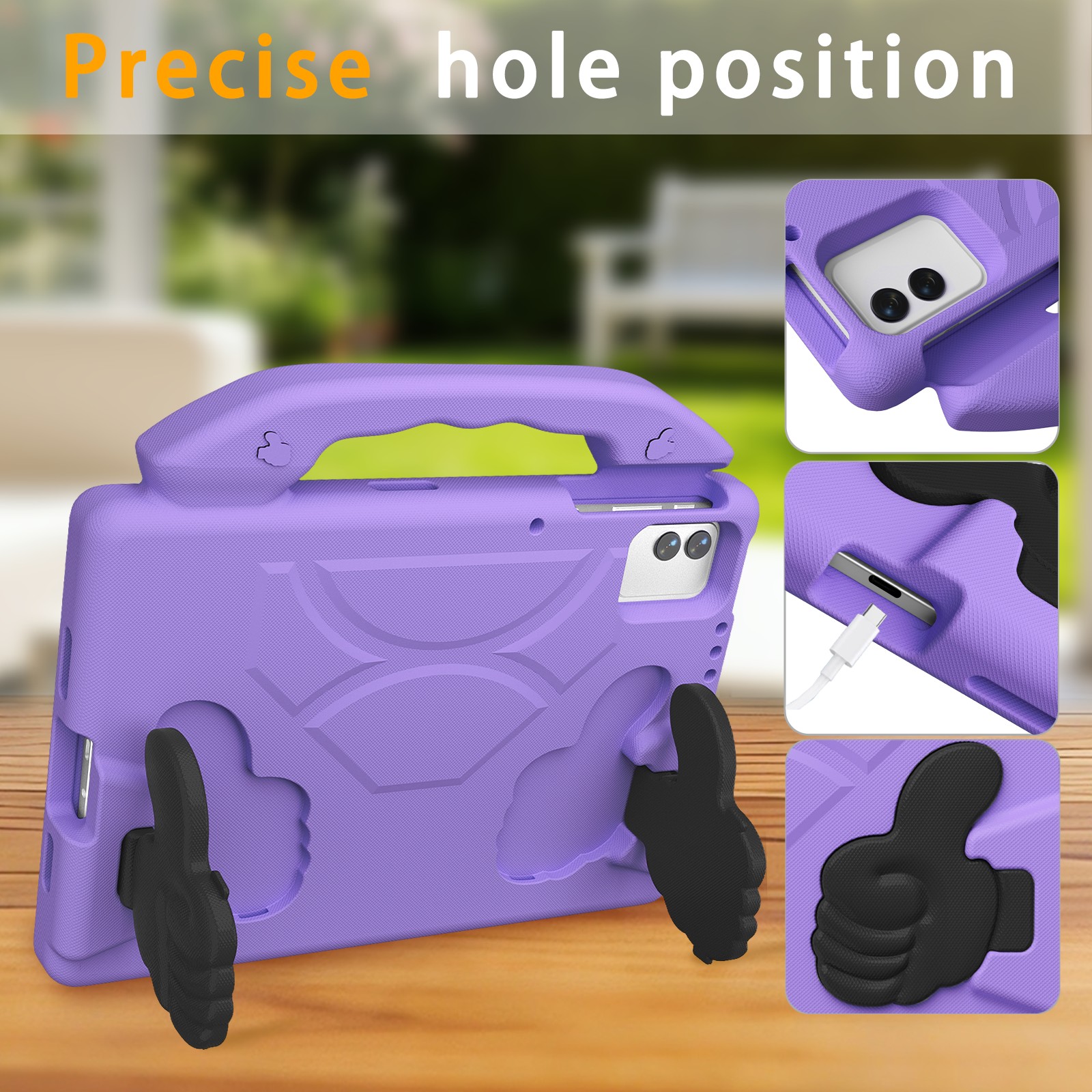 Light Purple-Kids Case for Honor X8A 11-Inch case