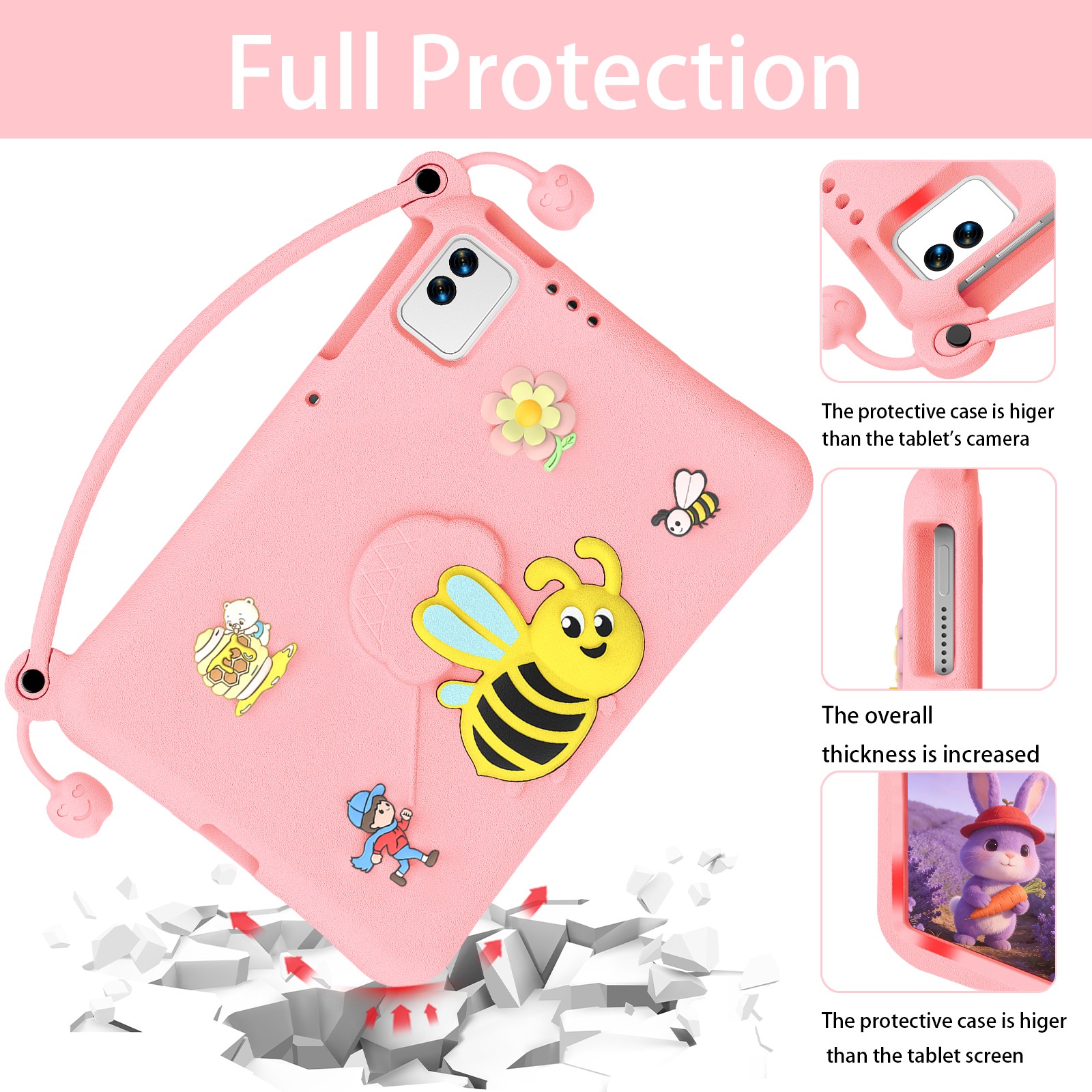 Étui de protection rose pour Infinix XPad 30E 11
