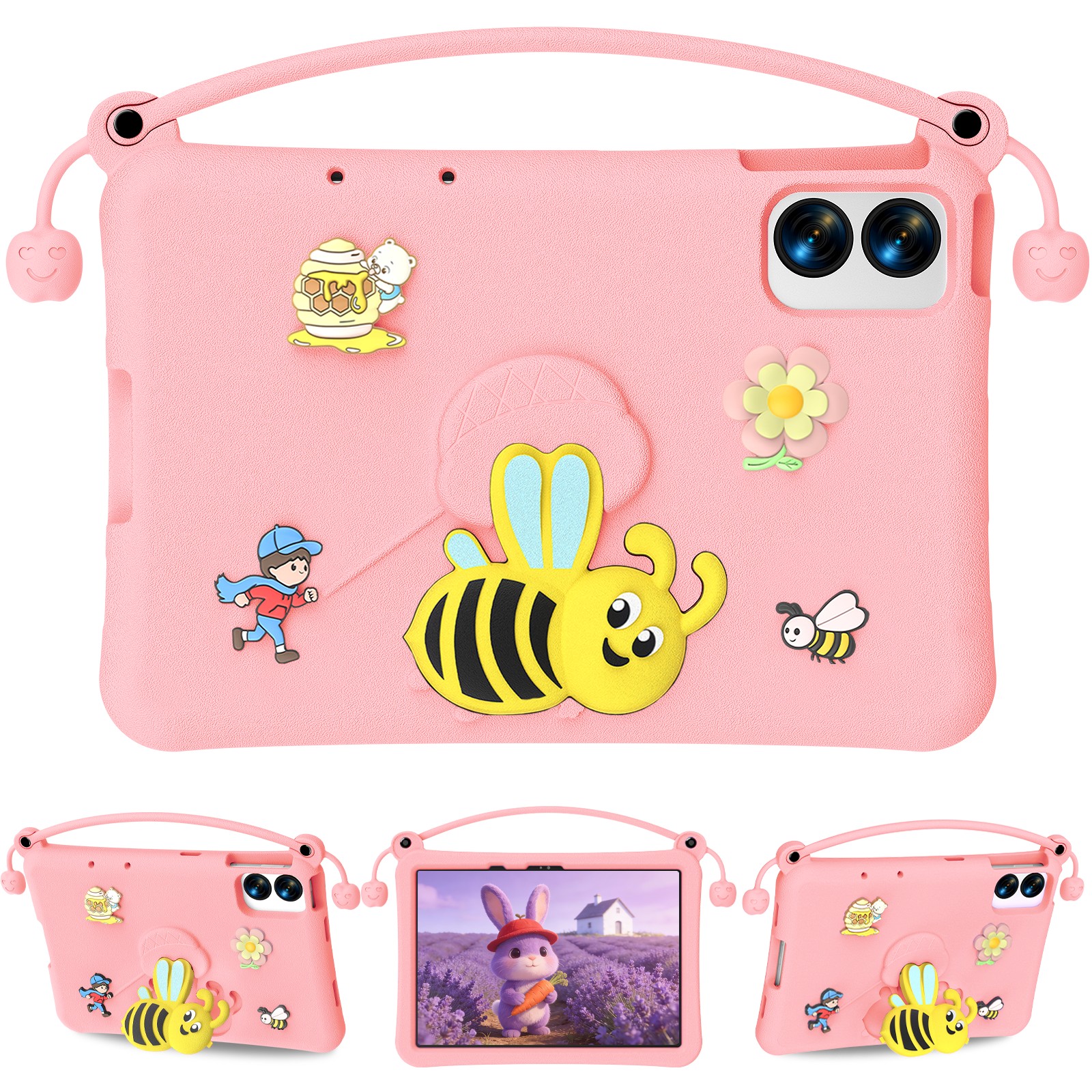 Étui de protection rose pour tablette Lenovo