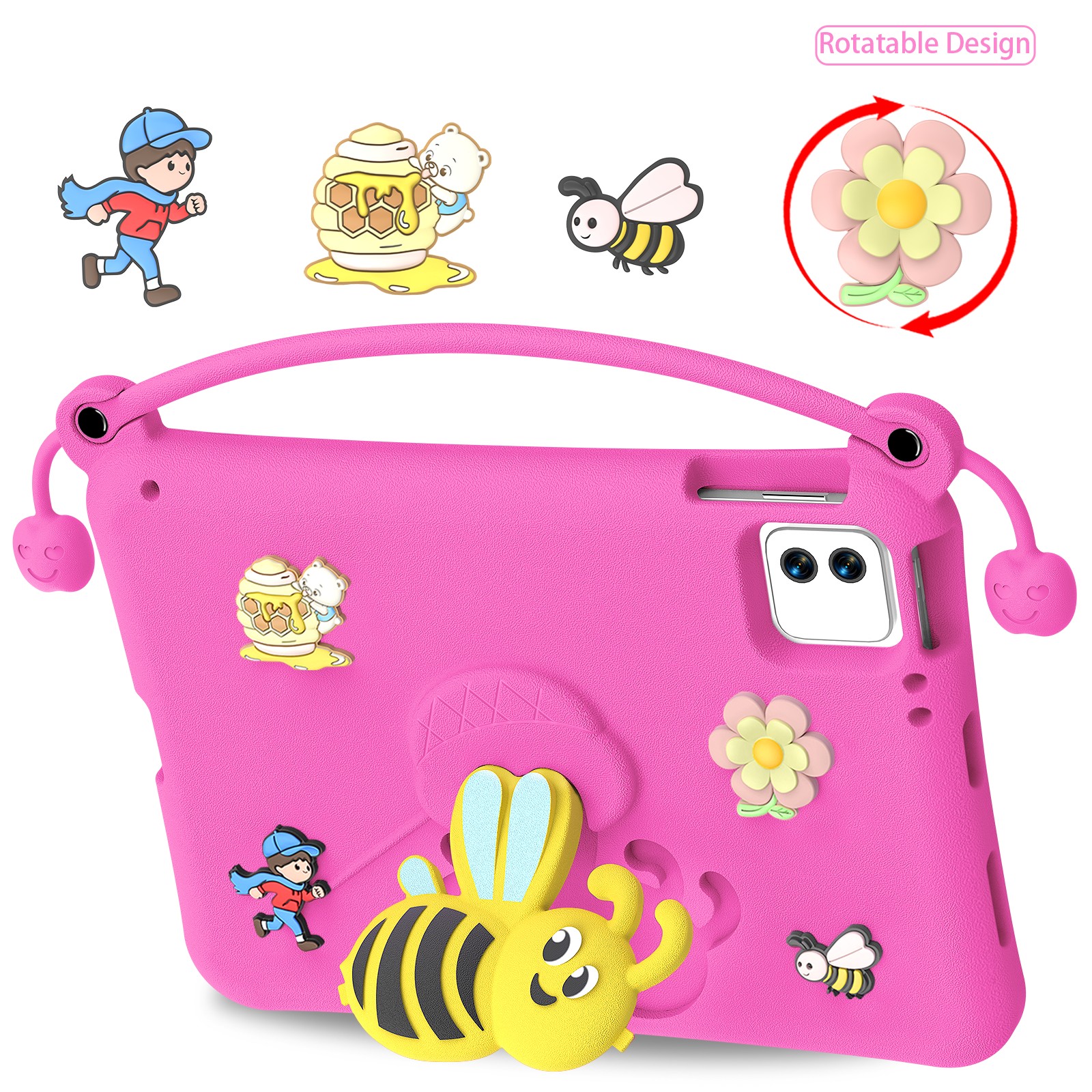 Rose Red- Xiaomi Pad kids cartoon tablet case