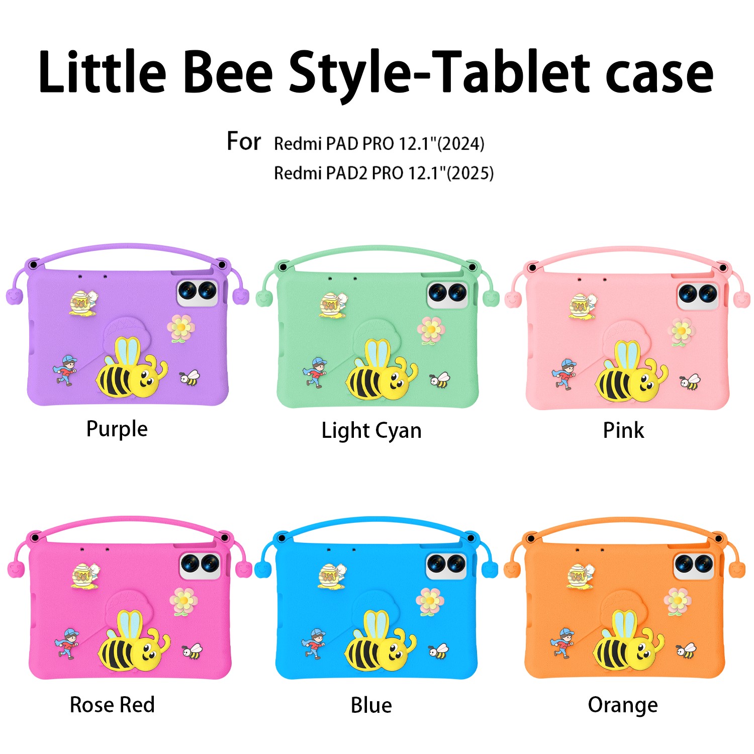 Shockproof Kids Case for Redmi PAD2 Colors
