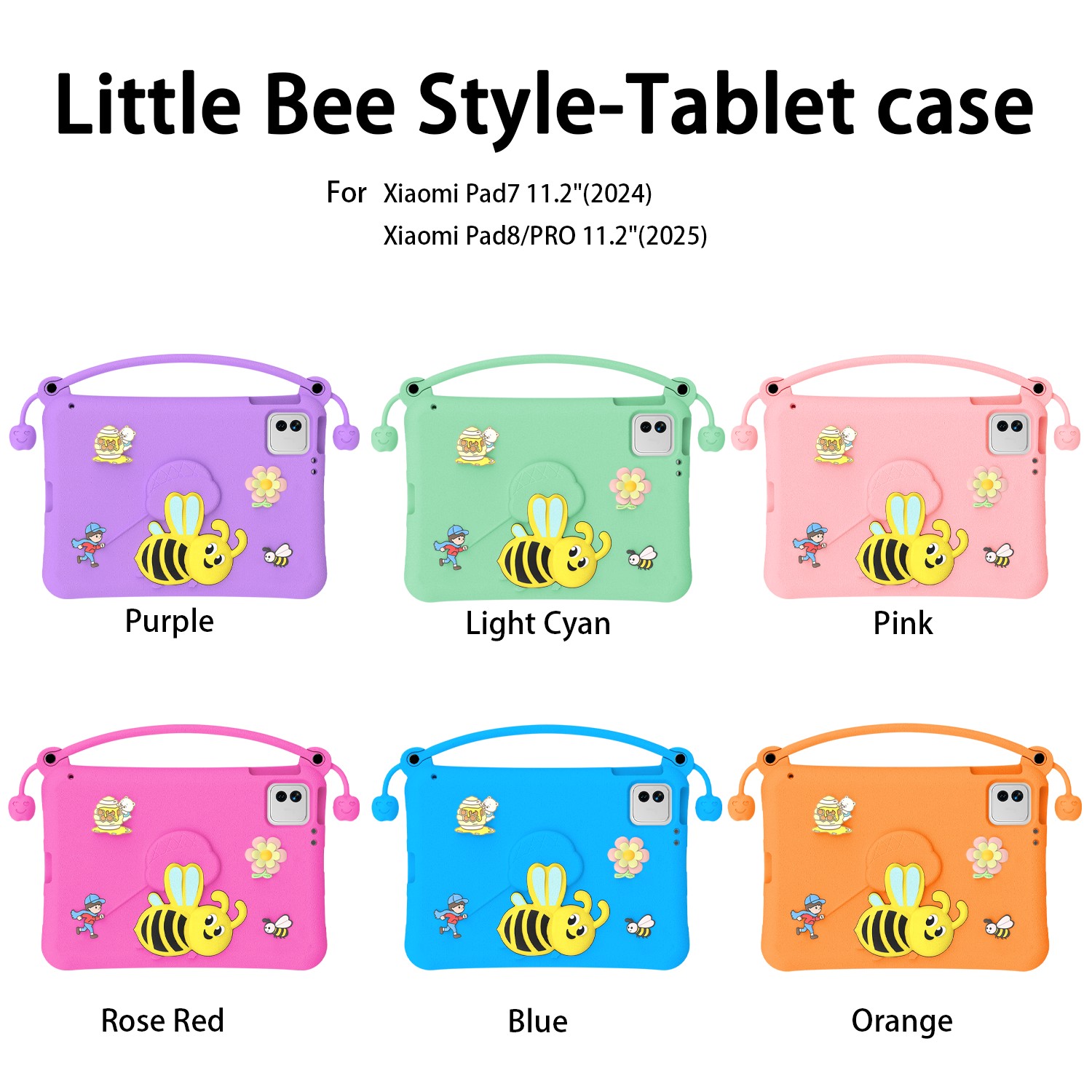 Xiaomi Pad kids cartoon tablet case Colors