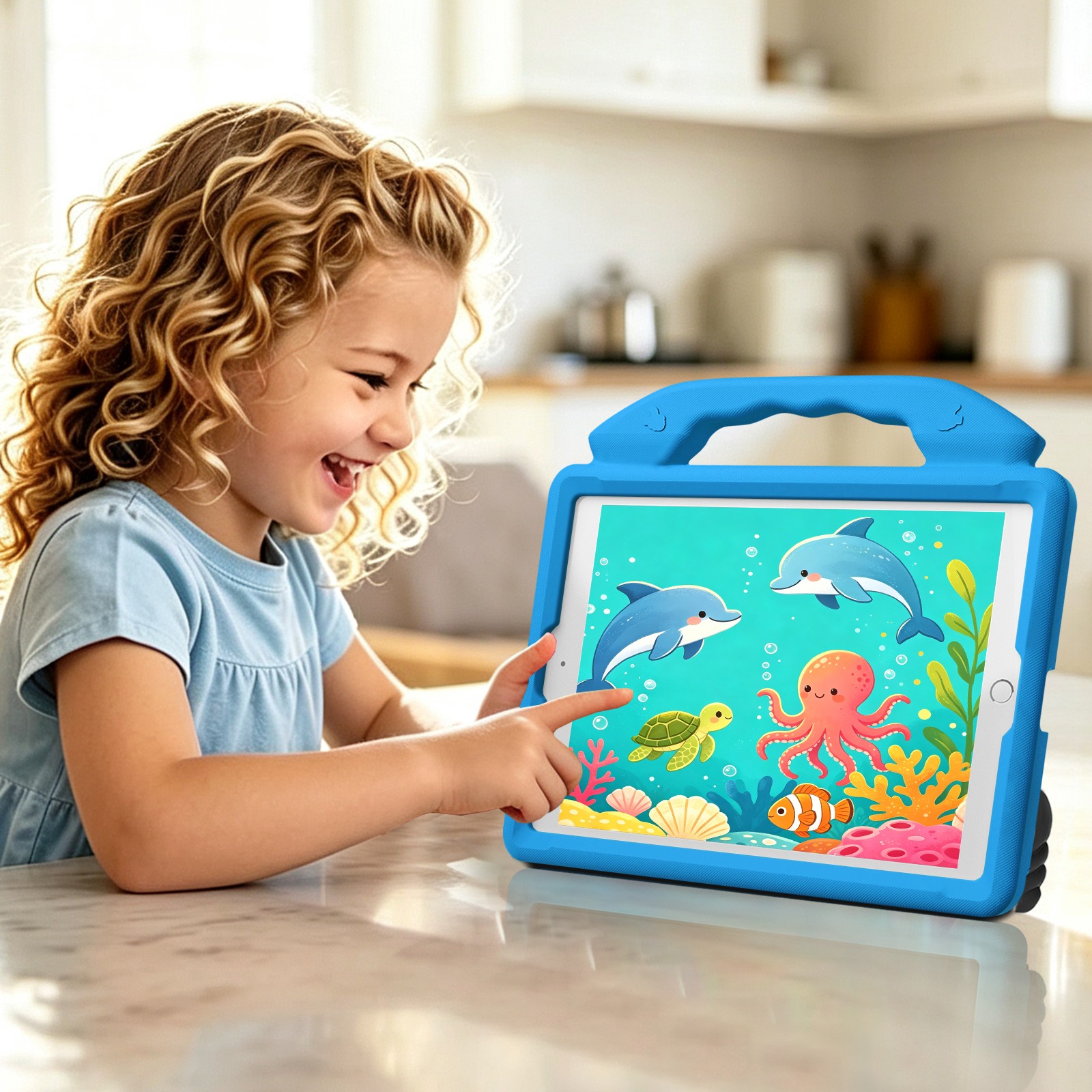 Étui bleu pour tablette iPad 3