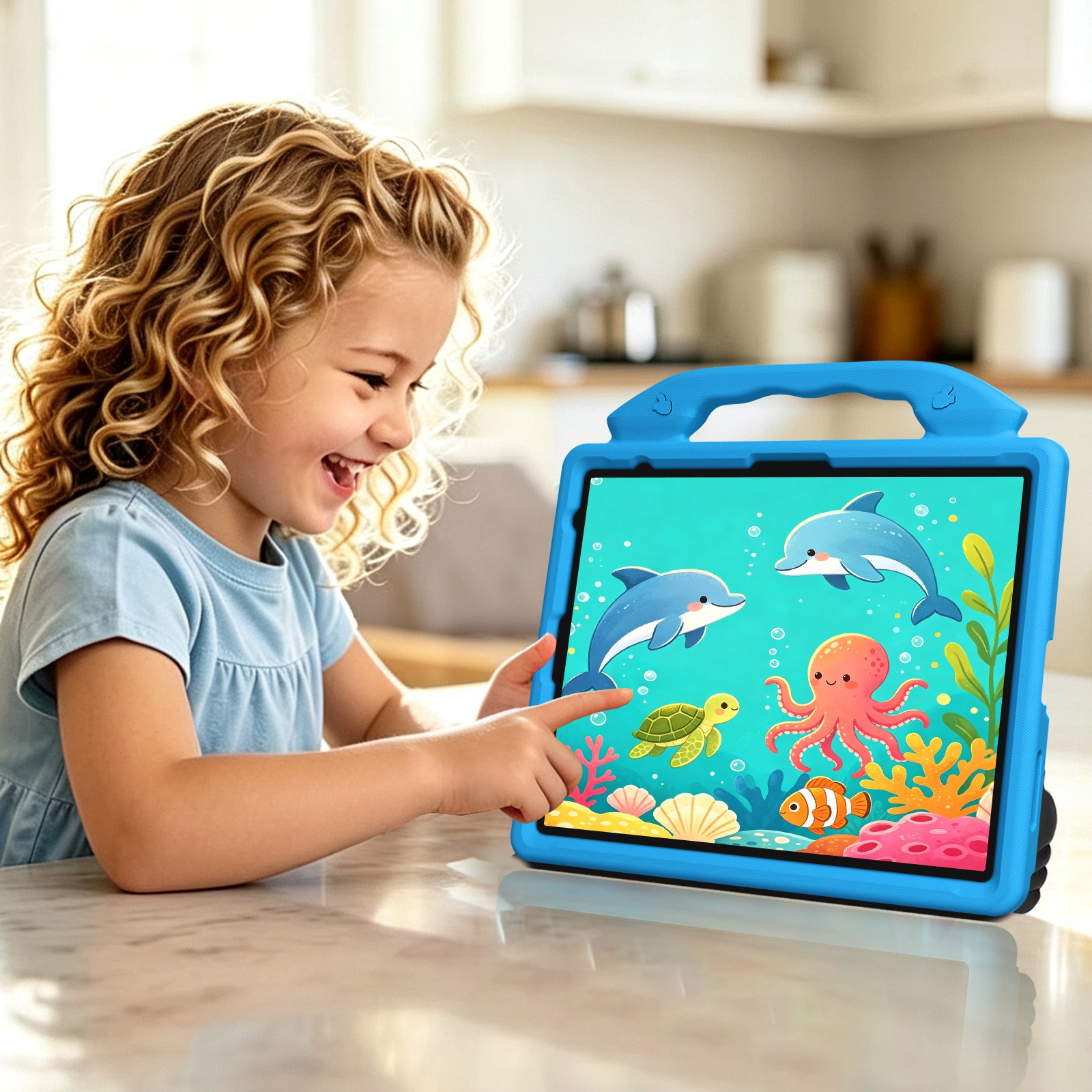 Étui bleu pour tablette iPad Pro 13 en EVA