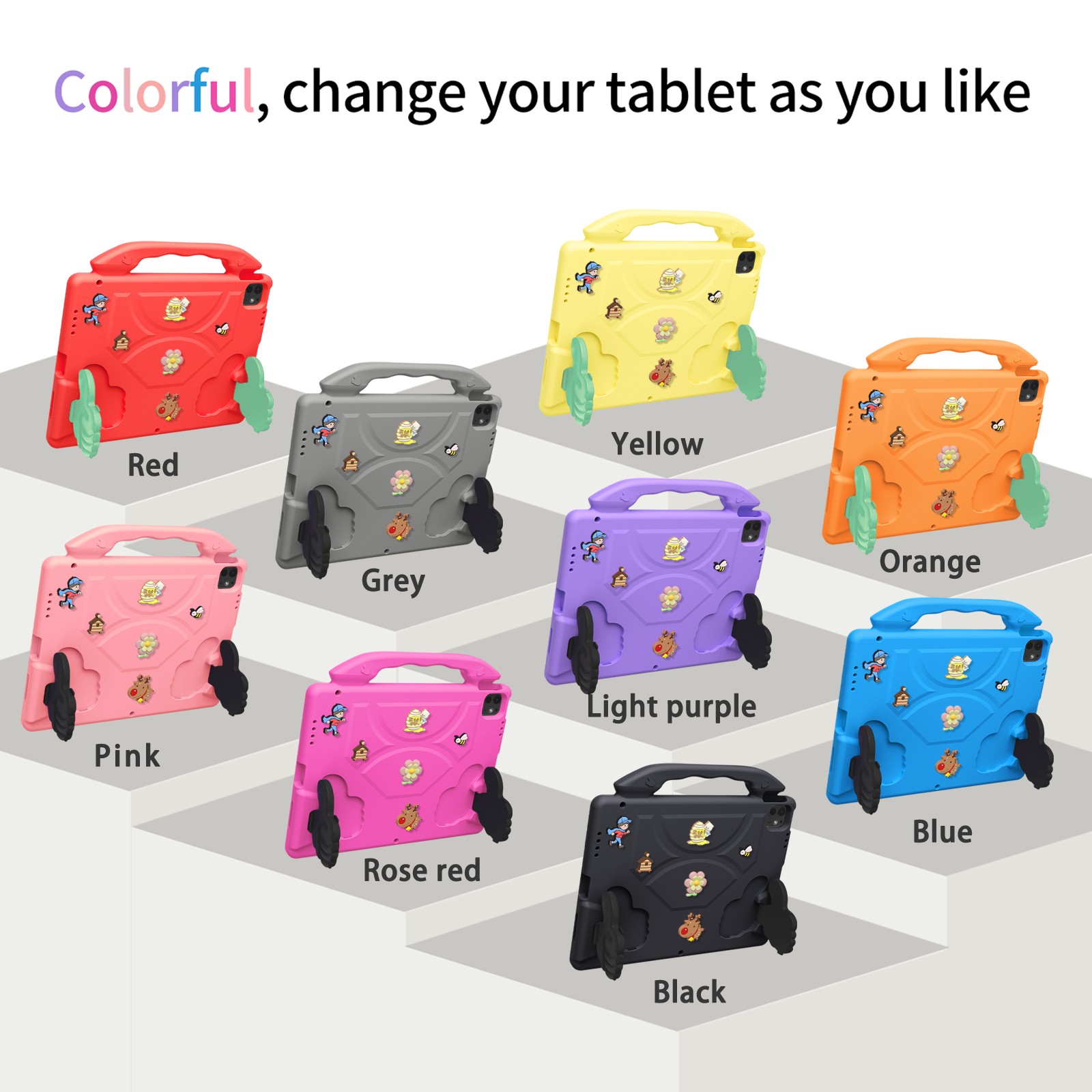 Étui pour tablette iPad Pro 13 en EVA, toutes couleurs