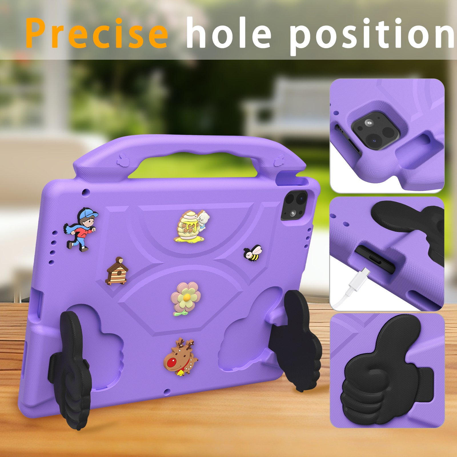 Étui pour tablette iPad Pro 13 en EVA violet clair