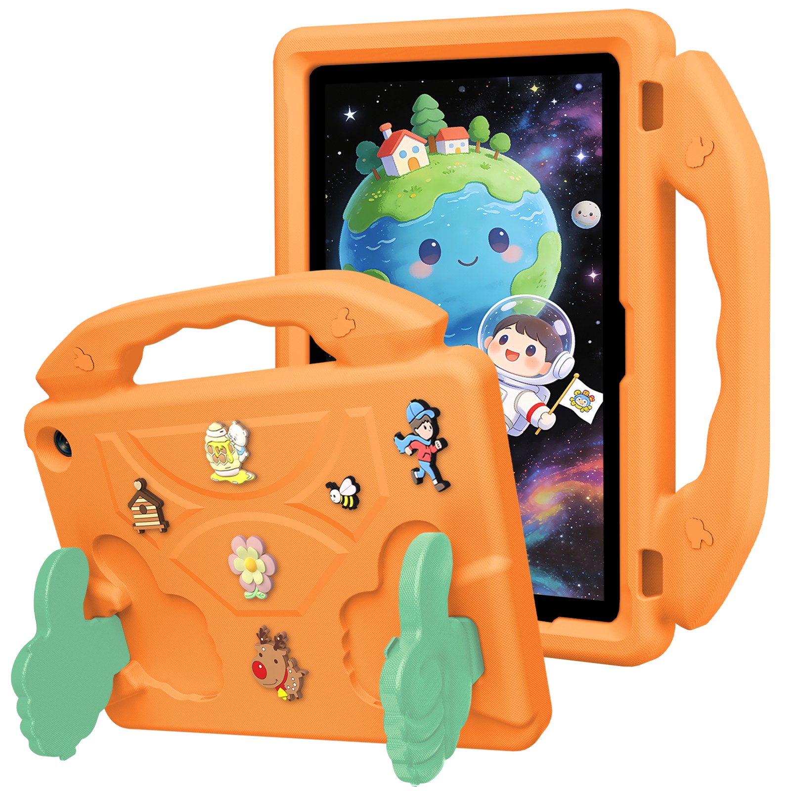 Étui orange pour tablette enfant Amazon Kindle HD10.jpg