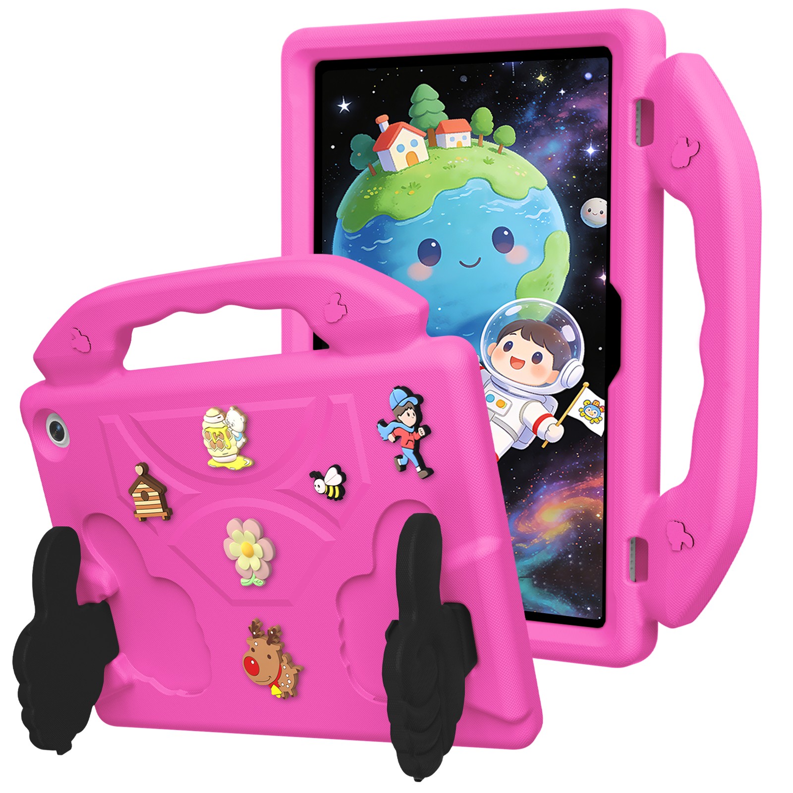 Étui pour tablette Kindle Fire Max 11 pouces en EVA rouge rose.jpg