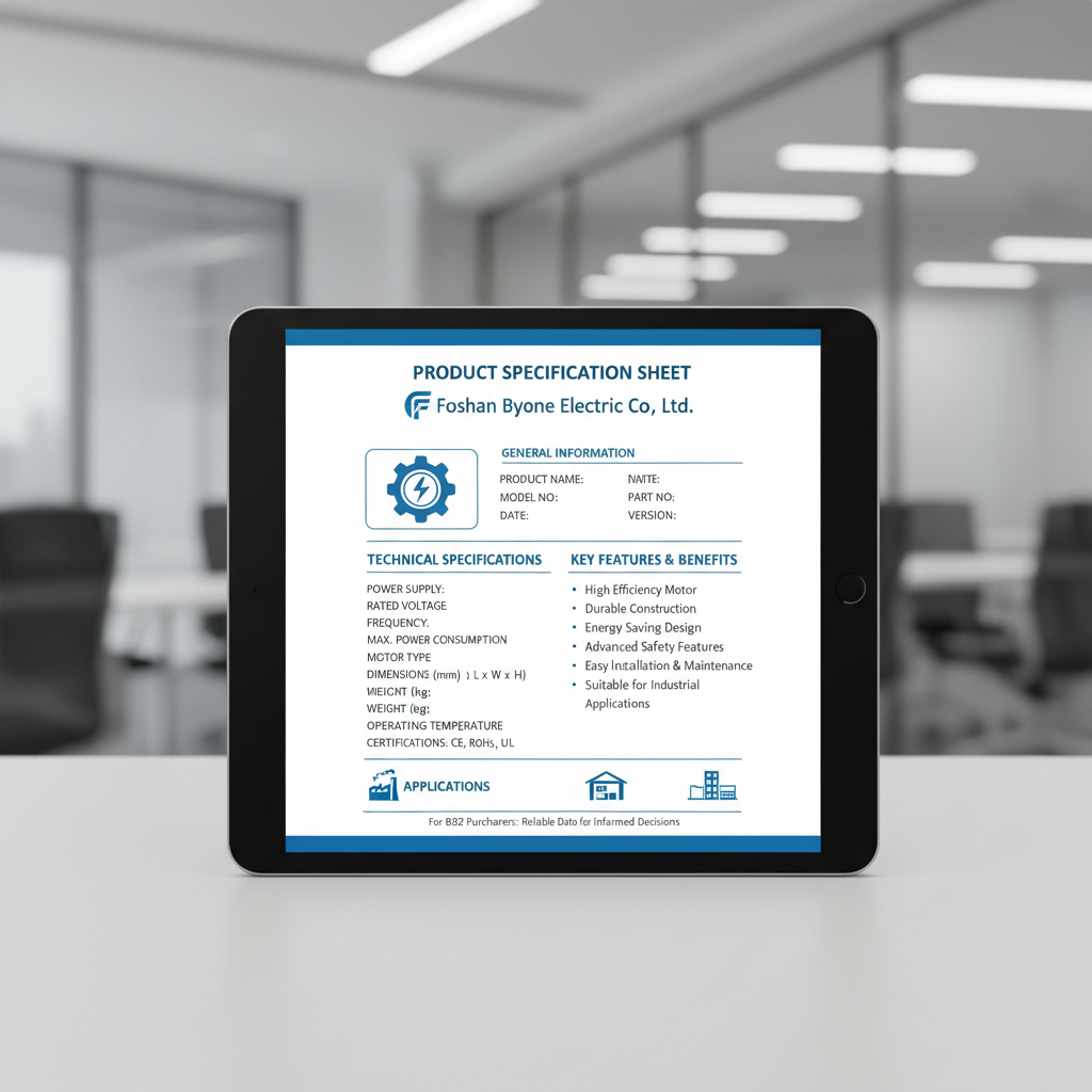 Product Spec Sheet