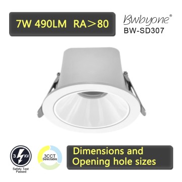 7W 490LM BW-SD307 series LED Recessed Mounted Downlight