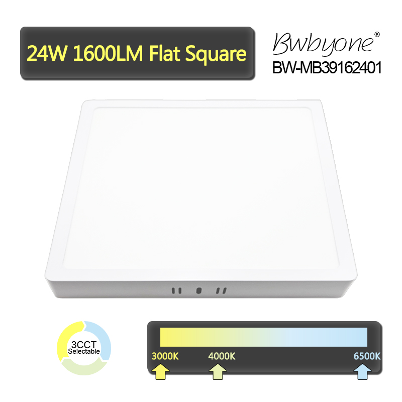 24W 1600LM BW-MMB3916240 LED Flush Mounted Square Ceiling Light