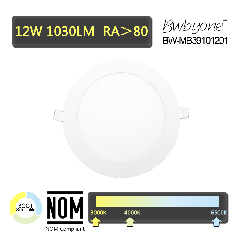 12W 1030LM BW-MB3910120 LED Recessed Mounted Panel Light
