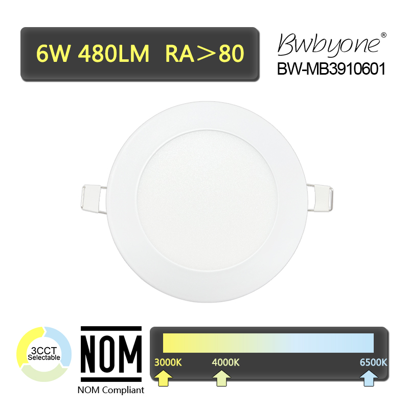 6W 480LM BW-MB391060 LED Recessed Mounted Panel Light