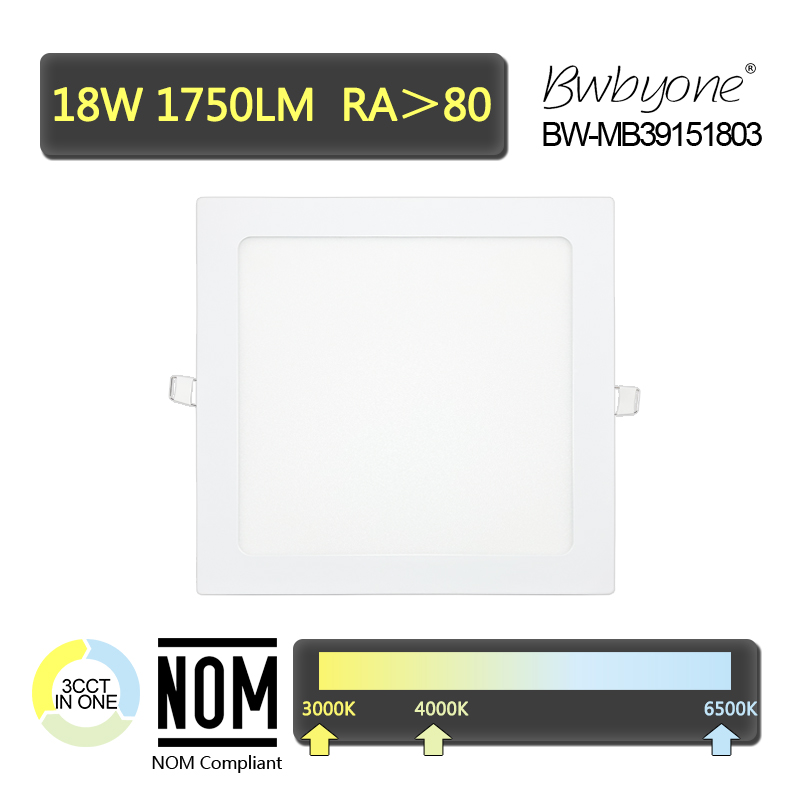 18W 1200LM BW-MB3915180 LED Recessed Mounted Panel Light