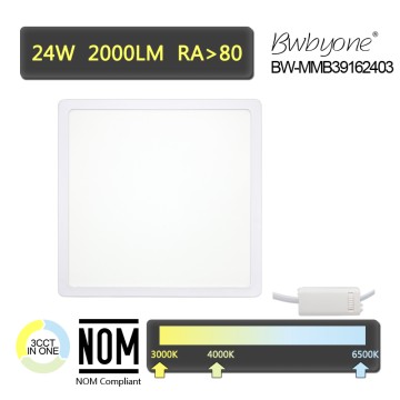 24W 2000LM BW-MMB3916240 LED Flush Mounted Square Ceiling Light