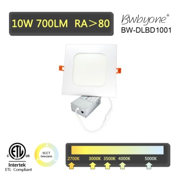 10W 700LM BW-DLBD1001 LED Recessed Square Panel light with ETL compliant
