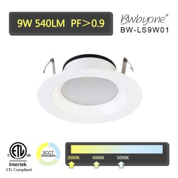 9W 540LM BW-LS9C01 LED Recessed Mounted Retrofit Downlight