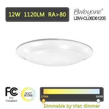 12W 1120LM LBW-CL06D61205 LED Flush Mounted Disk light with FCC compliant