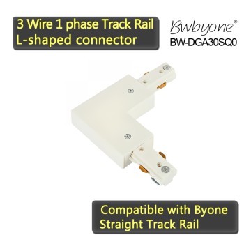 BW-DGA30SQ0 L shaped LED Track rail connector for LED track lighting system