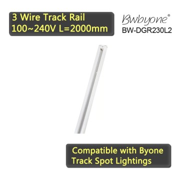 BW-DGR230L2 LED Track rail in 2000mm length for LED track lighting fixture