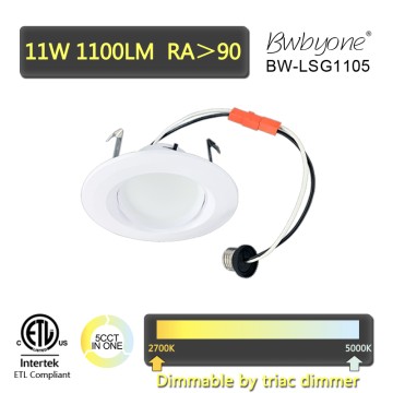 11W 1100LM BW-LSG1105 Gimbal LED Recessed Mounted Retrofit Downlight