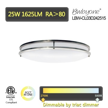 25W 1625LM LBW-CL03D242515 Double Ring Oval LED Flush Mounted Ceiling Light