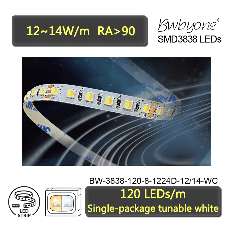 01 Integrated Dual White LED Strip with 3838 LEDs 8mm PCB High CRI Tunable Configuration.png