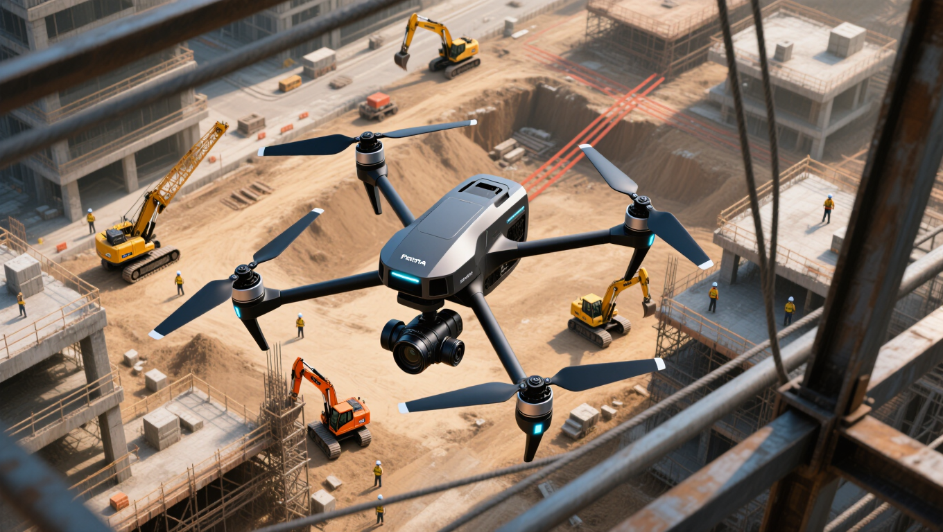 Dron Tinjauan Berbilang Rotor Feima D5000: Pemeriksaan Ketepatan Tinggi untuk Tapak Pembinaan Kecil & Kompleks