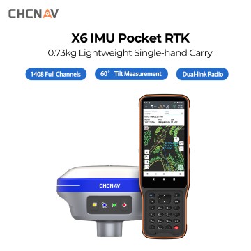 CHCNAV X6 Pocket IMU RTK GNSS Receiver - 60° Tilt Beidou