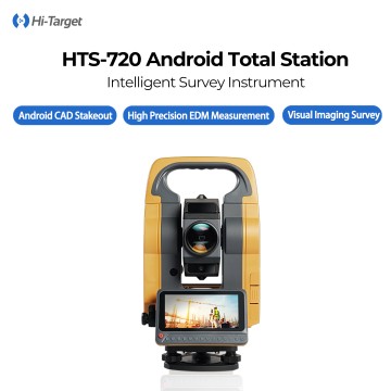 Newest Hi-traget HTS-720/ZTS-720 Android Total Station with 5.5 Display and T-Survey Software for CAD Stakeout Survey