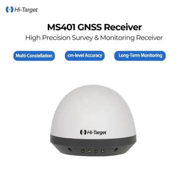 Hi-Target MS401 GNSSモニタリング受信機、マルチコンステレーション、MEMSトリガー、IP68低消費電力、斜面、ダム、橋梁の変形モニタリング用