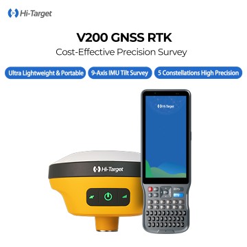 HI TARGET V200 Gnss Rtk 1408 Channels IMU 60° Tilt Survey Instrument Gps Gnss Receiver Rtk Permanent Code Without Failure