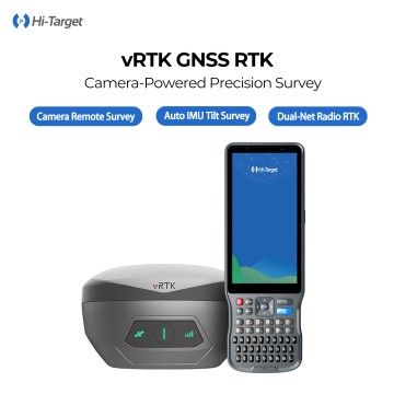 1408 Channels IMU Dual Camera 3D Modelling GNSS RTK Base and Rover Visual Survey Hi-Target VRTK Land Surveying Equipment