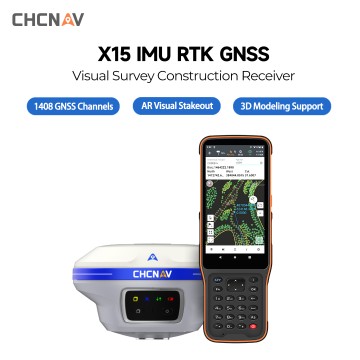 CHCNAV X15 GNSS RTK Receiver with Dual-Camera & IMU Survey Kit