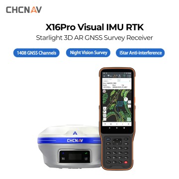 CHCNAV X16 Pro GNSS RTK, Dual-Camera AR & High-Frequency IMU Survey Receiver