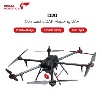 Feima D20 VTOL Fixed-Wing Survey Drone, Long Range Aerial Mapping UAV for Topographic & Large Area Survey
