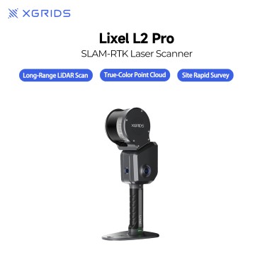 Scanner LiDAR SLAM phare XGRIDS Lixel L2 Pro, portée de 300 m, multi-SLAM avec fusion RTK en temps réel, capture de la réalité 3D par projection gaussienne pour la création de jumeaux numériques de tunnels, ponts, mines et levés à grande échelle.