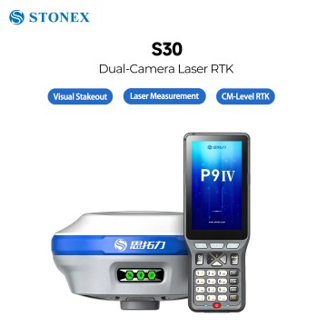 Récepteur GNSS RTK STONEX S30, télémétrie laser et implantation AR à double caméra, levé d'inclinaison IMU