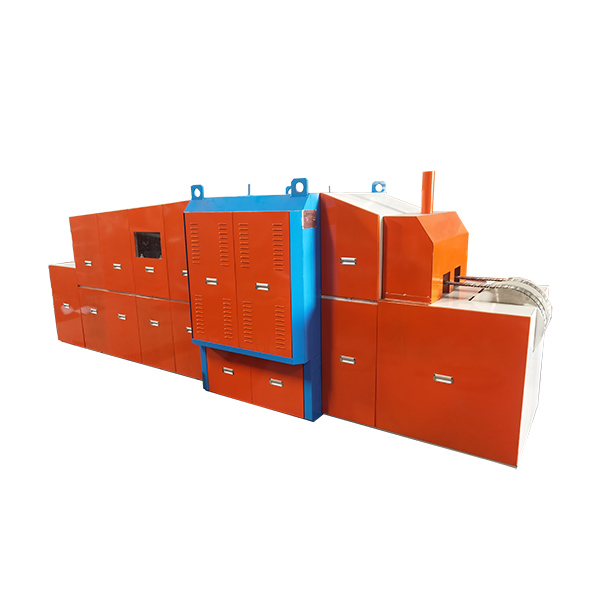 This double muffle continuous atmosphere protection bright annealing heat treatment furnace is mainly used for the treatment of stainless steel accessories. We have designed two muffle furnace chamber
