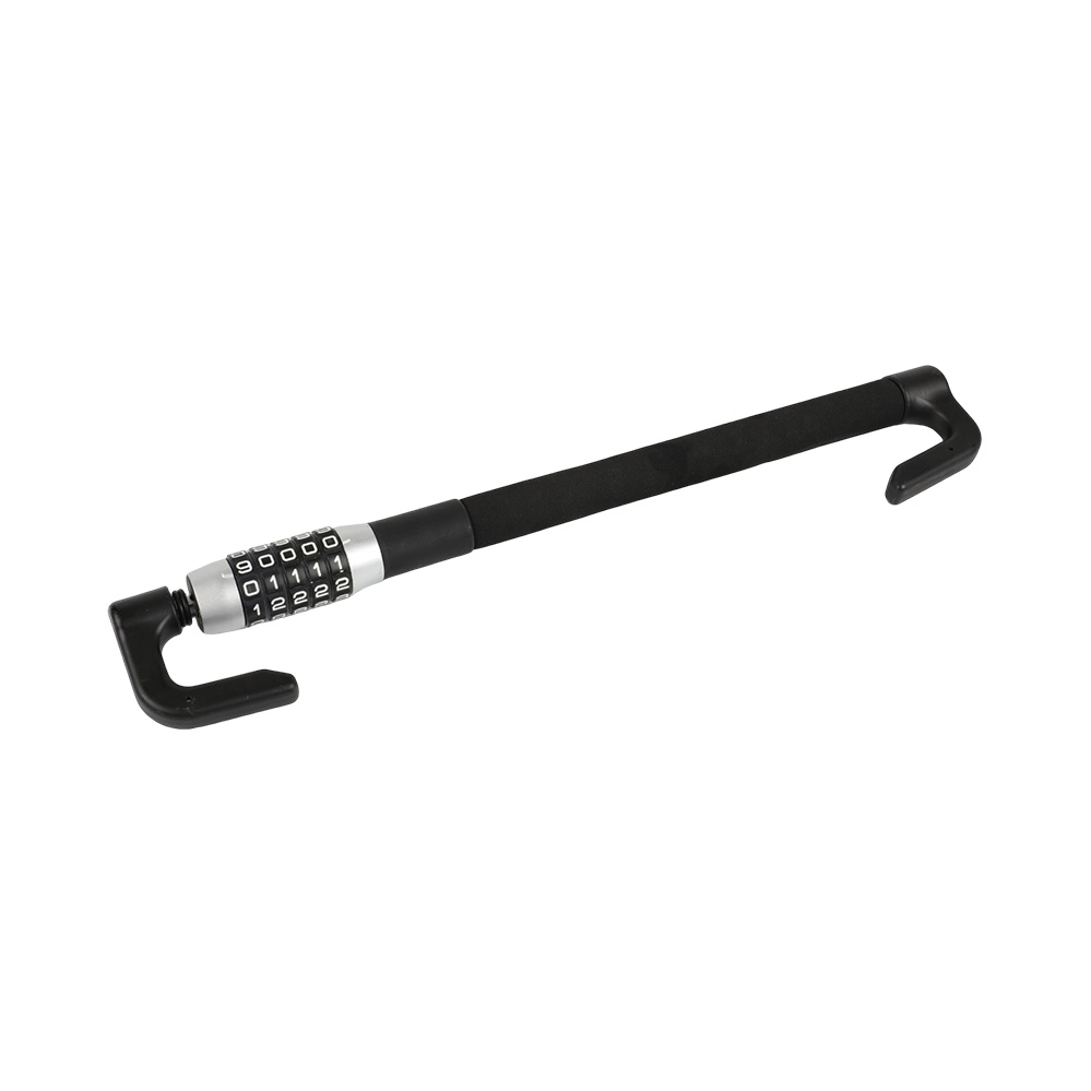 Anti-Theft Steering Wheel Lock with Keyless Brake Pedal Double Hook