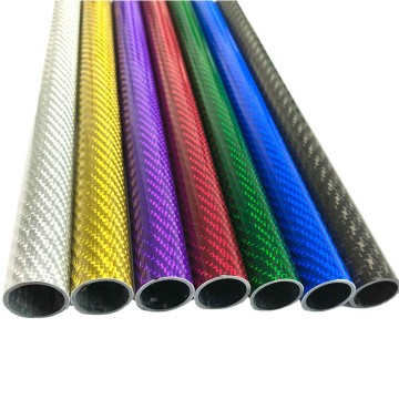 Twill Glossy Finish Multi-Colored Carbon Fiber Tubes