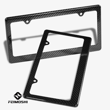 100% real carbon fiber car license plate frame for hot sale