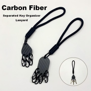 Chaveiro Organizador Premium em Fibra de Carbono para Chaves – Ultrarresistente, Fino, Elegante e Ideal para o Dia a Dia.