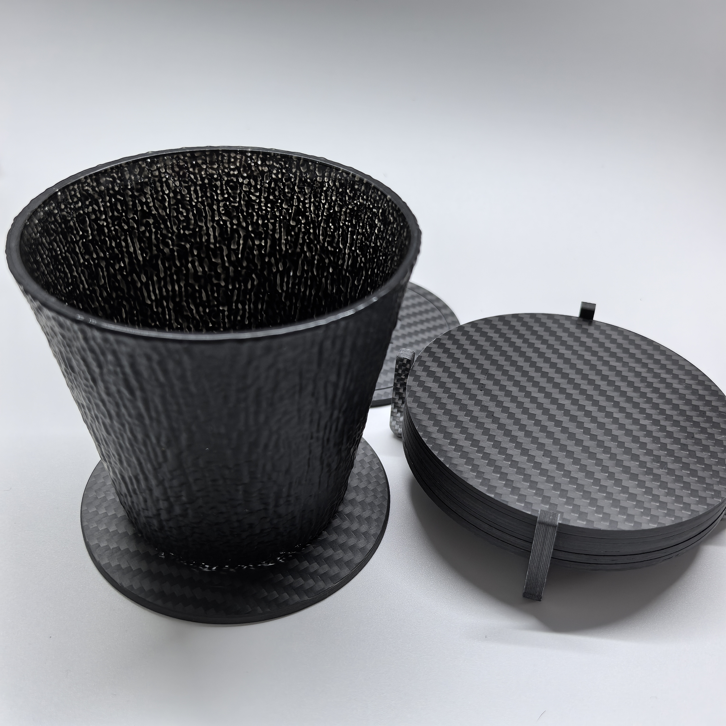 Premium Carbon Fibre Coaster With Stand: Elevate Your Table Protection & Gifting Experience