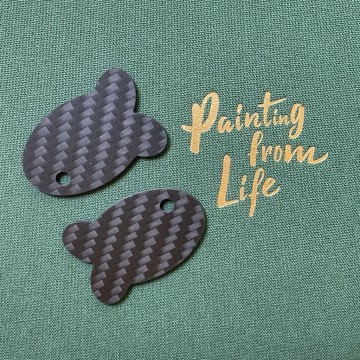 Cute Fish Carbon Fiber Keychain Pendant | Custom CNC‑Cut Charm