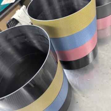 Colored Carbon Fiber Snare Drum Shell - Lightweight & Durable