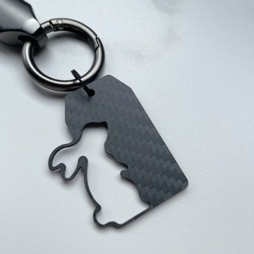 Custom Lightweight Carbon Fiber Keychain with Premium Finish